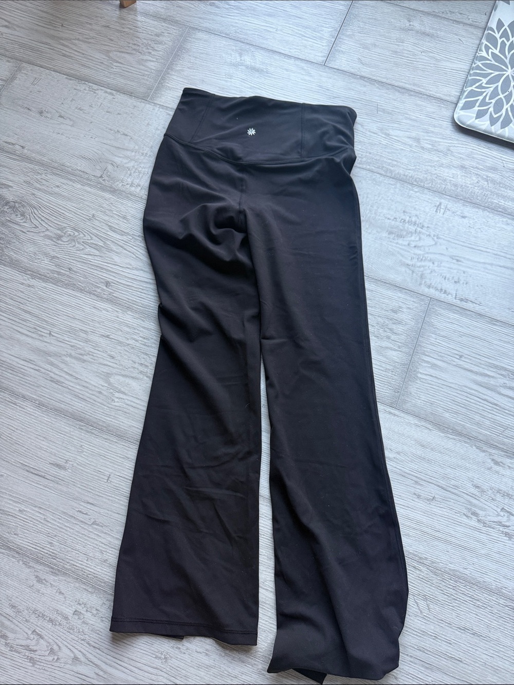 Athleta Black Split-Hem Flare Yoga Pants - Picture 4 of 5